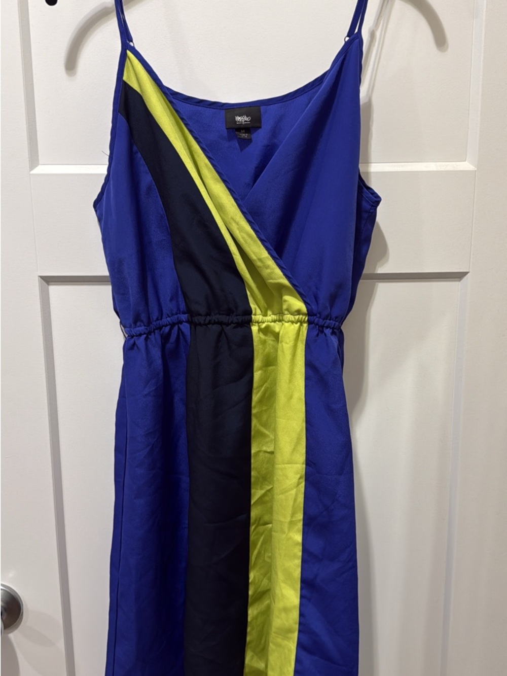 3-Stripe Royal Blue & Lime Slip Dress